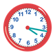 Red Clock showing 4:17