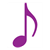 Purple Eighth Note Color PDF