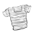 Striped T-Shirt Line PNG