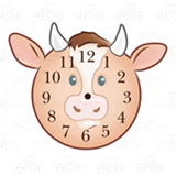 Cow Face Clock