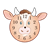 Cow Face Clock Color PNG