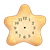 Brown Starfish Clock Color PNG