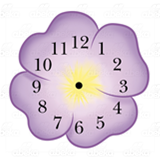 Purple Flower Clock