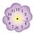 Purple Flower Clock Color PNG