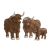 Brown Yak Family Color PNG