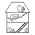 Writing House Line PNG