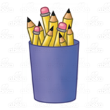 Purple Pencil Cup