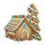 Gingerbread House Color PNG