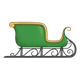 Green Sleigh with gold trim