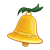 Gold Christmas Bell Color PNG