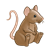 Brown Mouse Color PNG