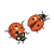 Two Orange Ladybugs Color PNG