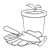 Potted Plant Line PNG