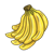 Bunch of Bananas 5 Color PNG