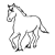 Galloping Horse Line PNG