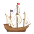 Old-Fashioned Ship Color PNG