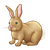 Sitting Brown Bunny Color PNG