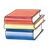 Three Stacked Books Color PNG