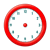 Red Clock Color PNG