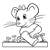Girl Mouse Line PNG