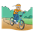 Boy Riding Bike Color PNG