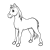 Brown Horse Line PNG