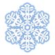 Blue Snowflake with flower design
