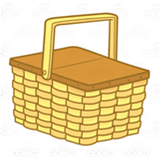 Wooden Picnic Basket
