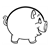Round Pink Piggy Bank Line PDF