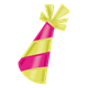 Party Hat pink and yellow striped