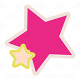 Pink and Yellow Stars