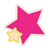 Pink and Yellow Stars Color PDF