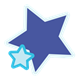 Dark Blue and Teal Stars two