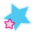 Pink and Blue Stars Color PNG