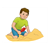 Boy Sitting in Sand Color PDF