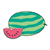 Watermelon and Slice Color PDF