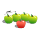Five Apples game with start and arrow