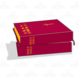 Stack of Red Bibles