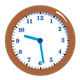 Brown Clock showing 9:29