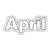 Month of April Line PNG