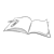 Open Book Line PNG