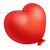 Red Heart Balloon Color PNG