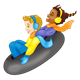 Two Children on tube 