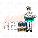 Milkman with Crate