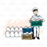 Milkman with Crate