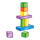 Block Tower using multicolored blocks