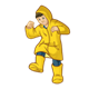 Boy Wearing Raincoat 