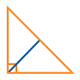 Orange Right Triangle with right angle dissected