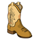 Cowboy Boot brown with tan design