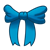 Blue Bow Color PNG